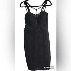 Charlotte Russe Black Lace BodyCon Dress
